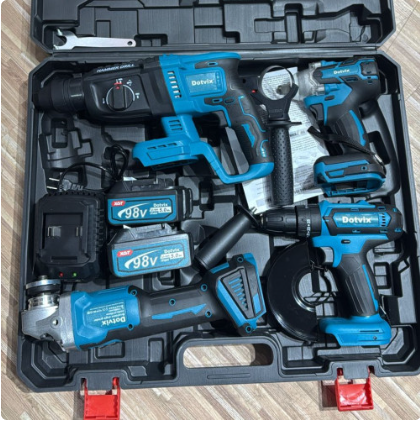 SET DE HERRAMIENTAS 5PZ ( ROTOMARTILLO,MINITALADRO, TALADRO DE IMPACTO Y PULIDOR