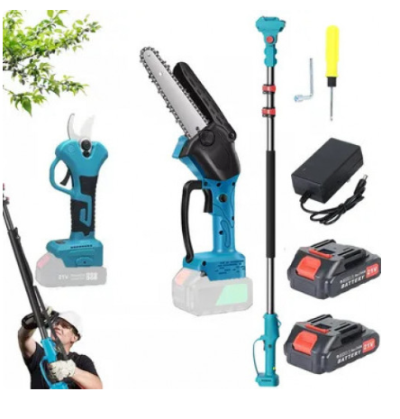 SET JARDINERO- CORTACESPED-TIJERA-MOTOSIERRA ( 3 PZ/ 2 BATERIAS DE 48V