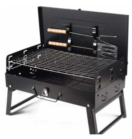 BBQ PORTATIL CON UTENCILIOS